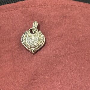 Judith Ripka Pendant enhancer Sterling Siver CZ